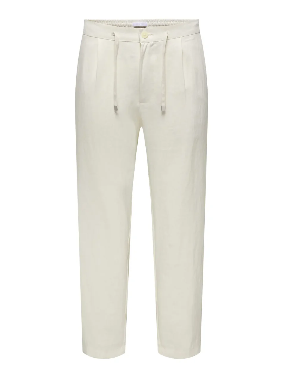 Only & Sons Erkek 22037262 Onswake Loose Tapered 0329 Pant Frml Krem