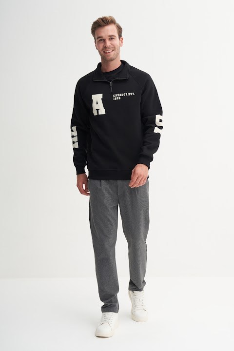 Cazador Erkek  Caz 53860 Dik Yk. Sweat Siyah