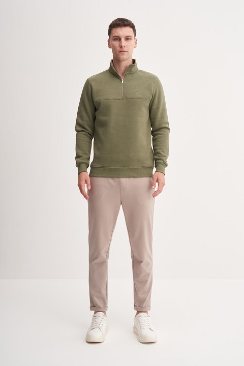 Cazador Erkek  Caz 56180 3 Ipl. Dik Yk. Sweat A.Haki