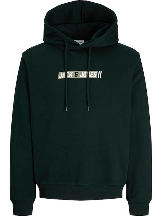 Jack&Jones Erkek 12298432 jjmunk sweat hood Sweatshirts K.Yeşil