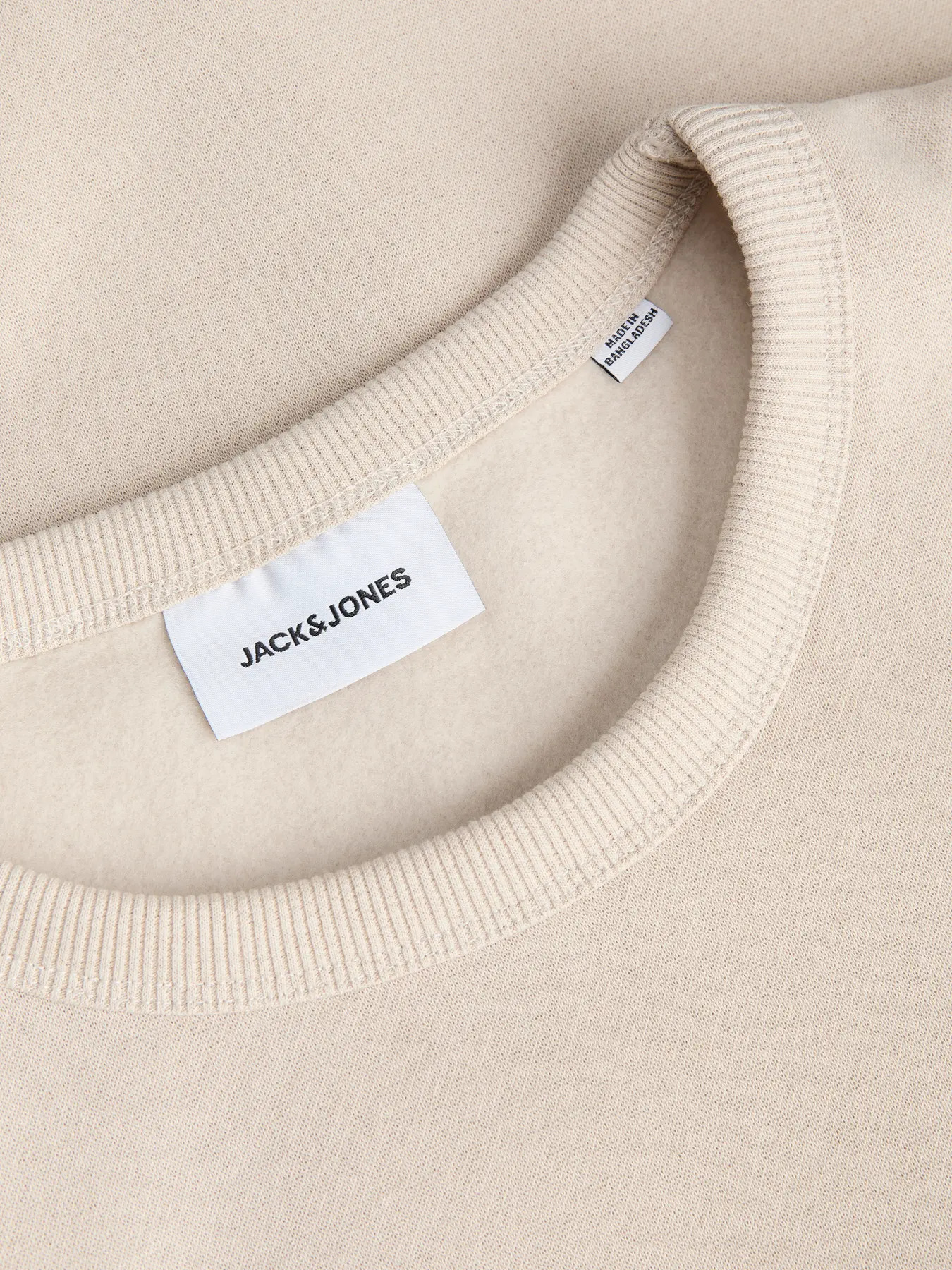 Jack&Jones  Erkek 12298440 Jjcleveland Sweat Crew Neck Ln Sweatshirts Beyaz