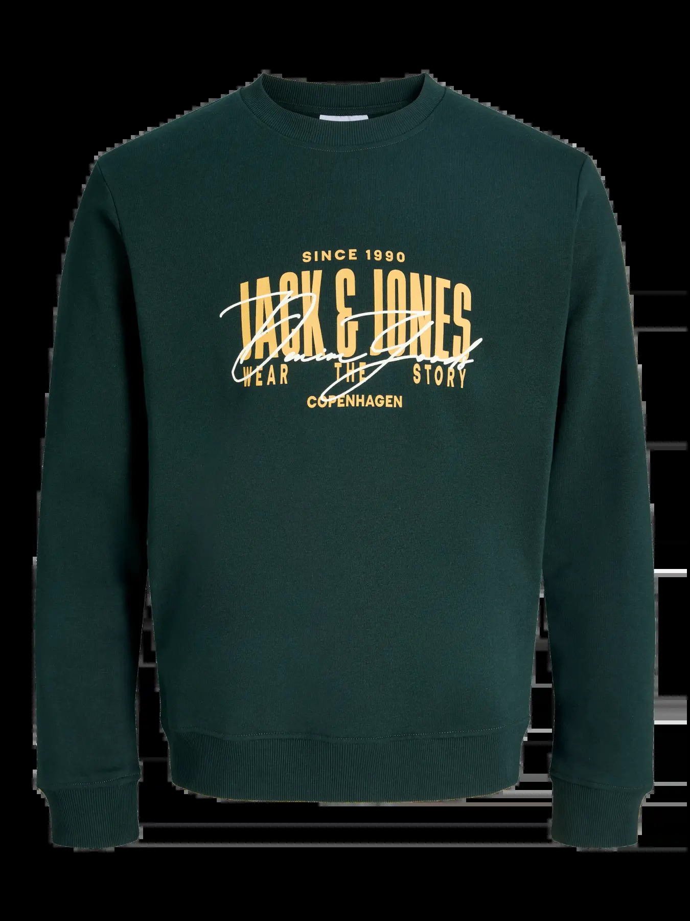 Jack&Jones  Erkek 12298492 Jjaero Sweat Crew Neck Yeşil