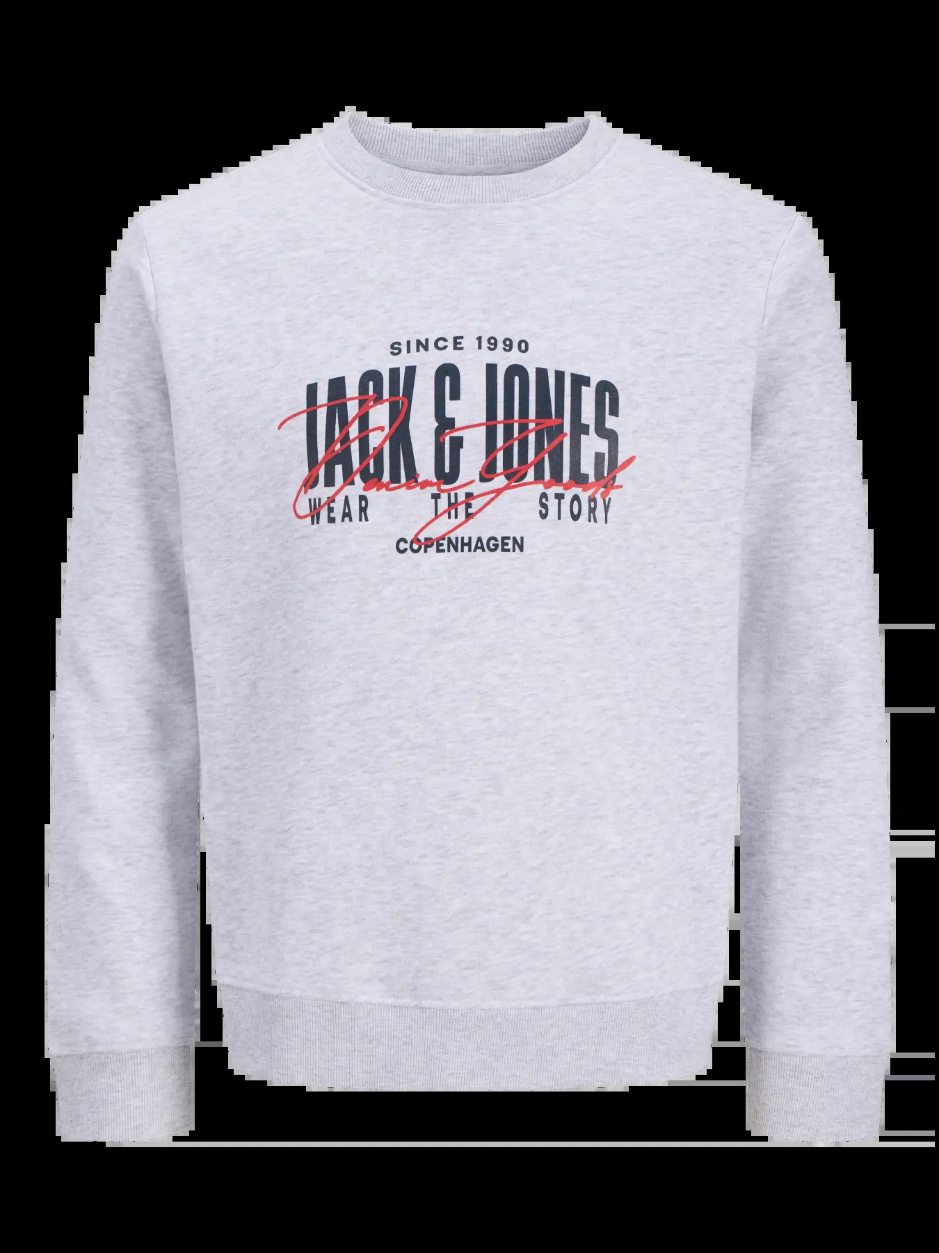 Jack&Jones  Erkek 12298492 Jjaero Sweat Crew Neck Beyaz