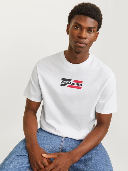 Jack&Jones Essentıals Erkek 12268415 T-Shirt Beyaz