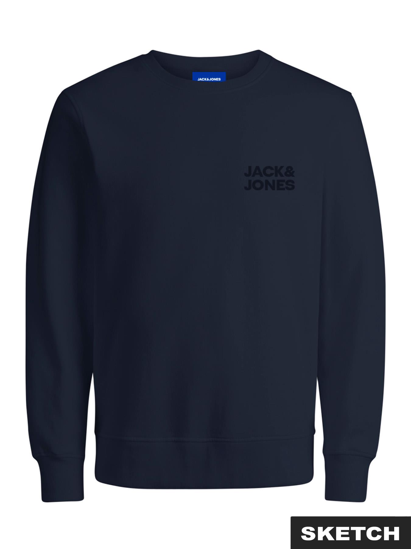 Jack&Jones Orıgınals Erkek 12290659 Jorlogo Sweat Crew Neck Tr Ss25 Lacivert