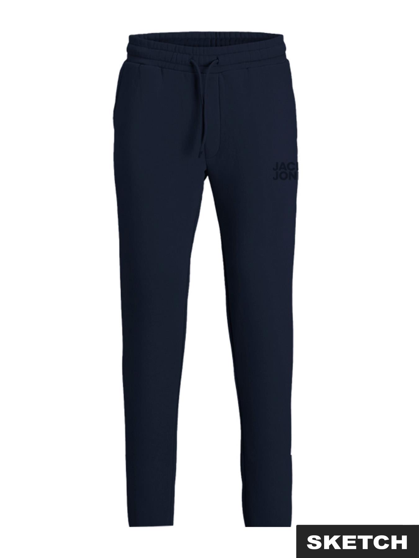 Jack&Jones Pants Studıo Erkek 12290437 Jpst Gordon Newplush Sweat Pant Lacivert