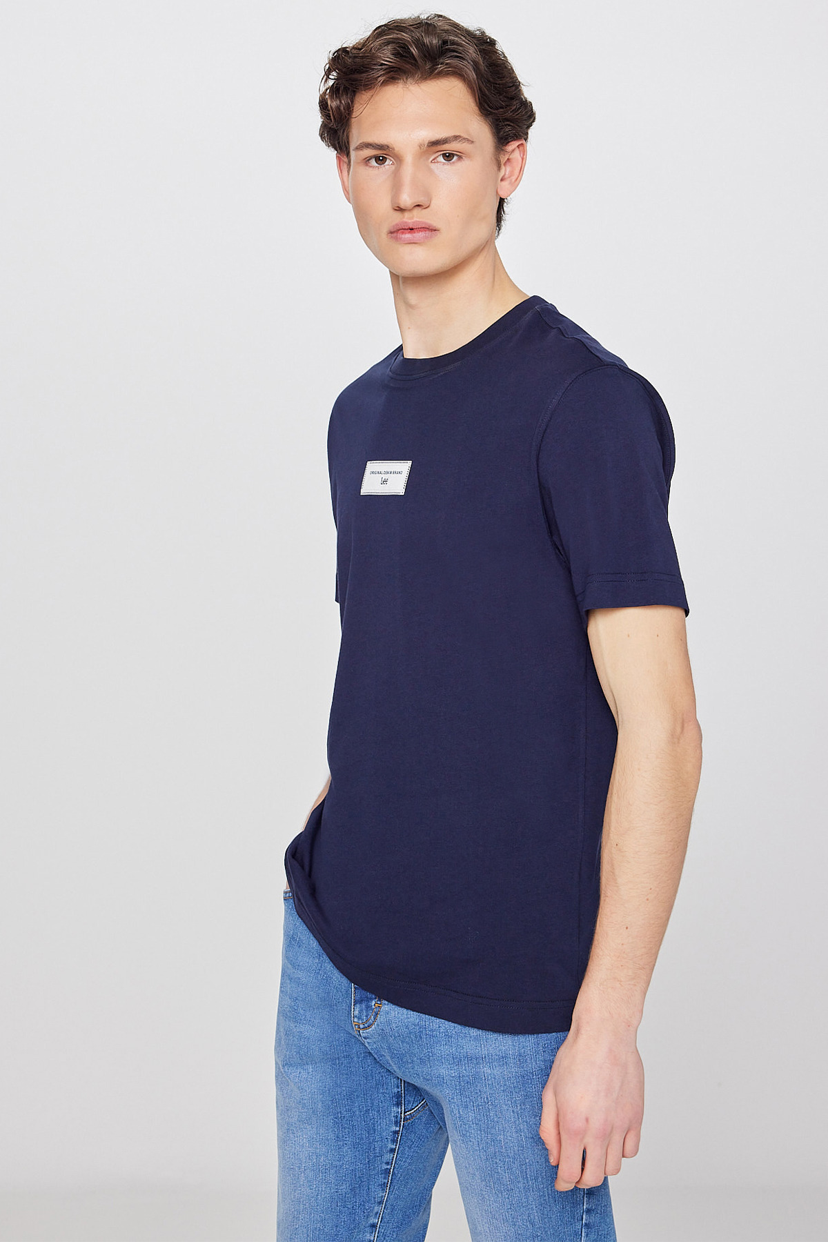 Lee Erkek L2610071 Mid Logo T-shirt / Navy Standart