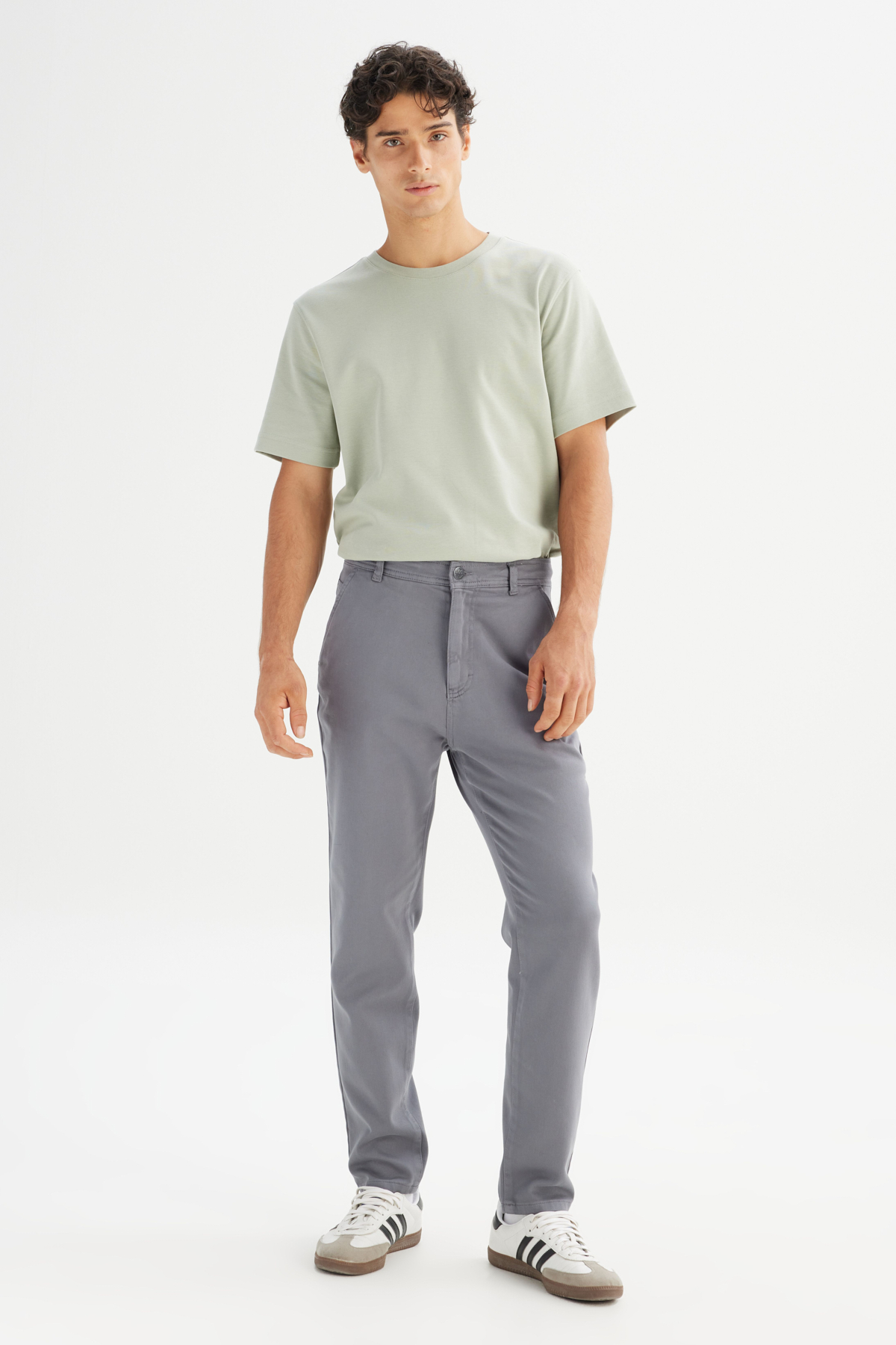 Lee Erkek LM0400001 Örme Chino Pantolon / Gray STD