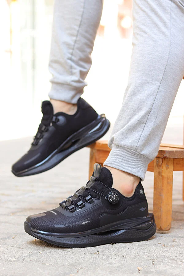 Lescon Erkek Scroll 3 A-Shock Foam Spor Ayakkabı Siyah