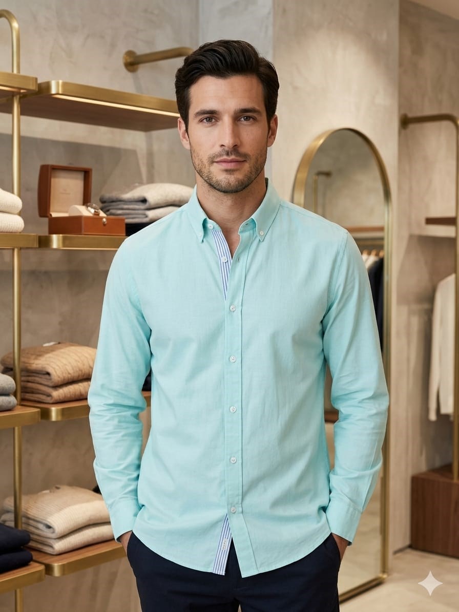 Manche Erkek 12-10329 Gömlek Mint