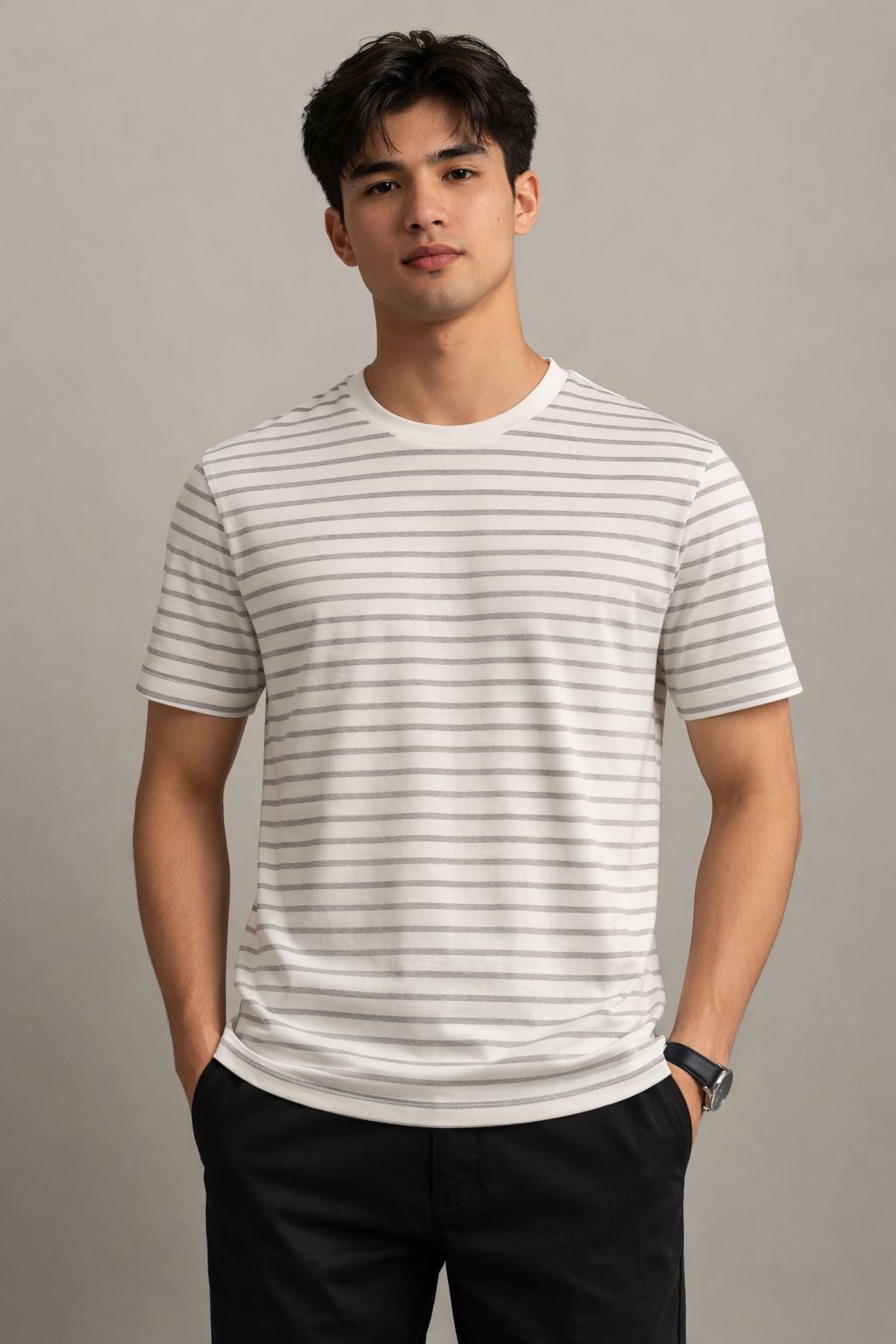 Manche Erkek 21-10197 T-Shirt Ekru