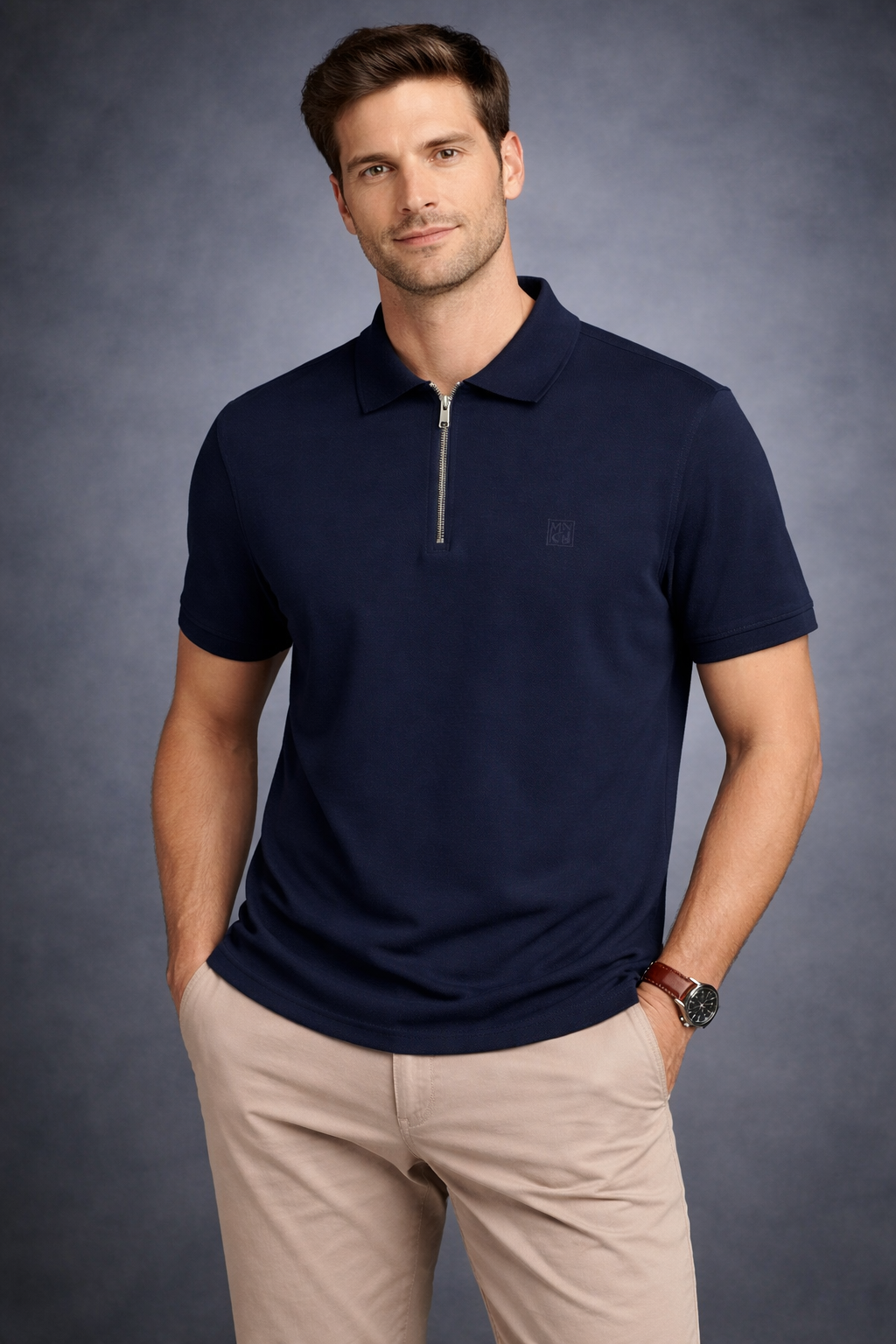 Manche Erkek 21-5349 T-shirt Lacivert