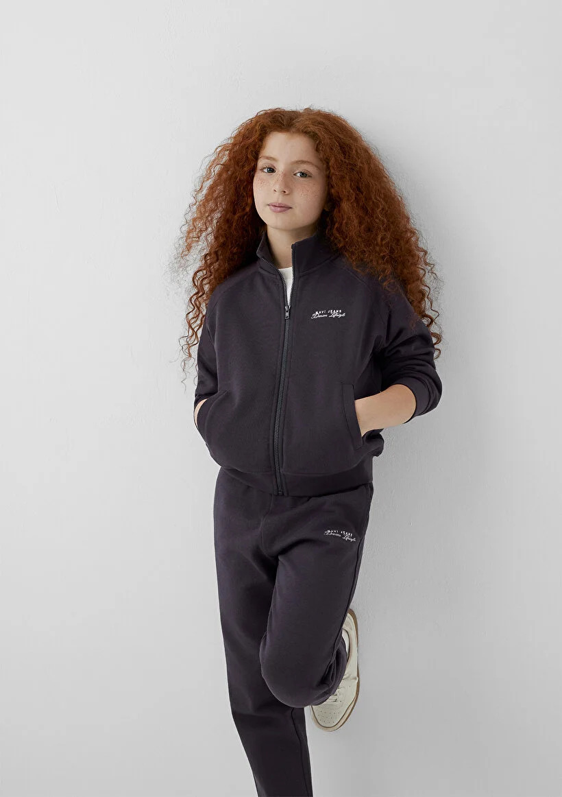 Mavi Çocuk M7S10192-70087 LOGO SWEATSHIRT TAM FERMUARLI Kömür Standart