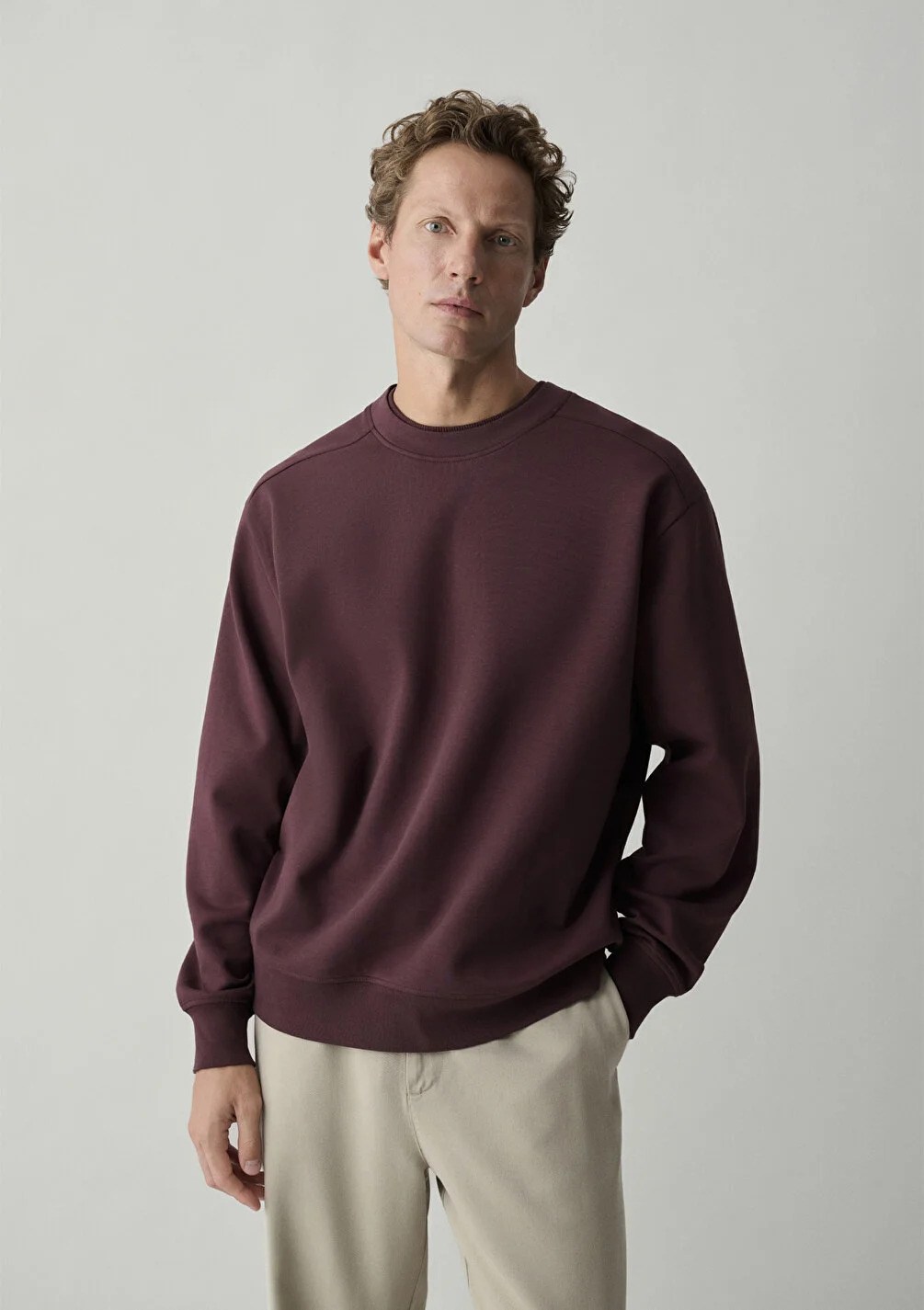 Mavi Erkek M0S10634-70223 BİSİKLET YAKA SWEATSHIRT  Karamel Karamel