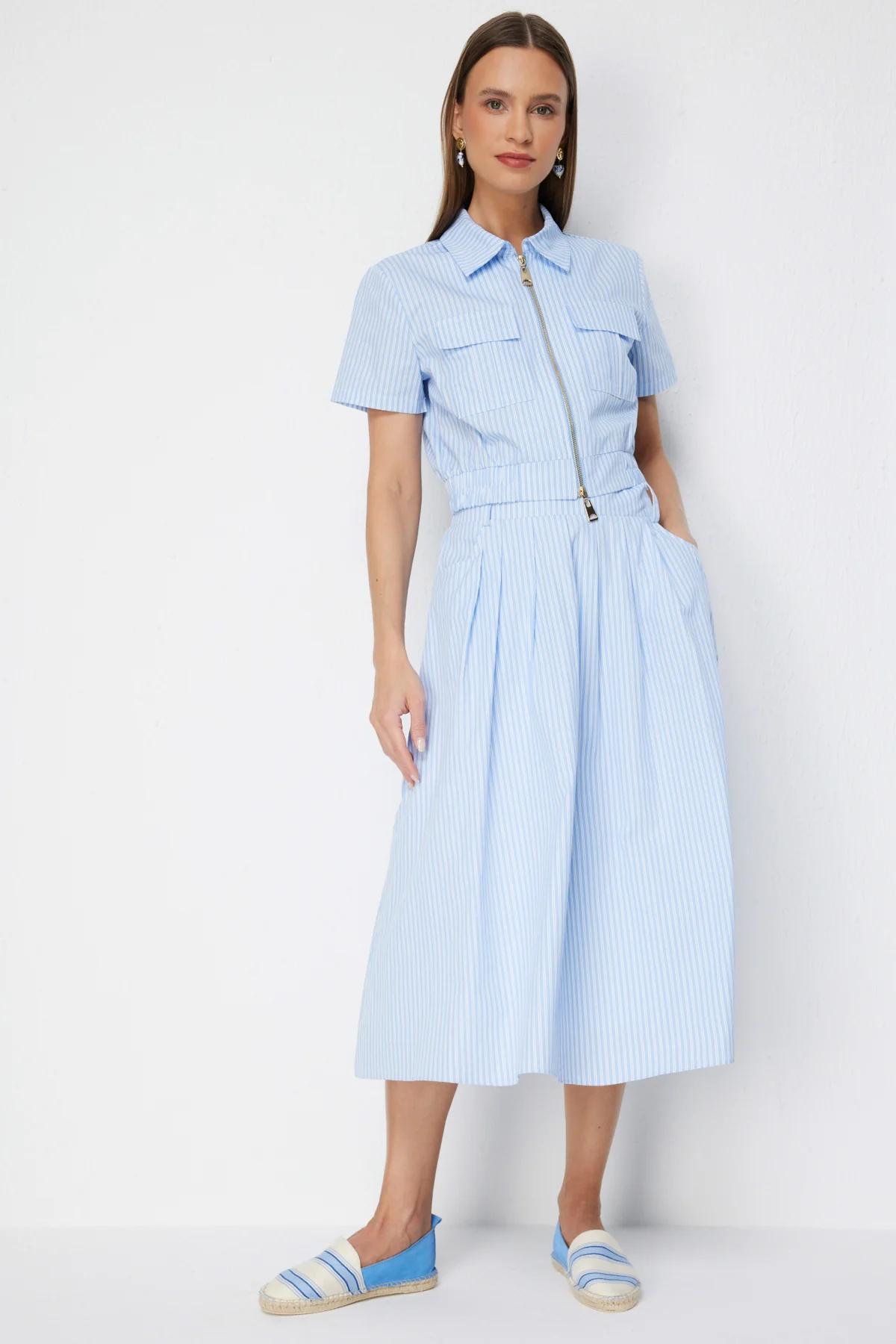 On Kadın-76422 Gömlek Mavi