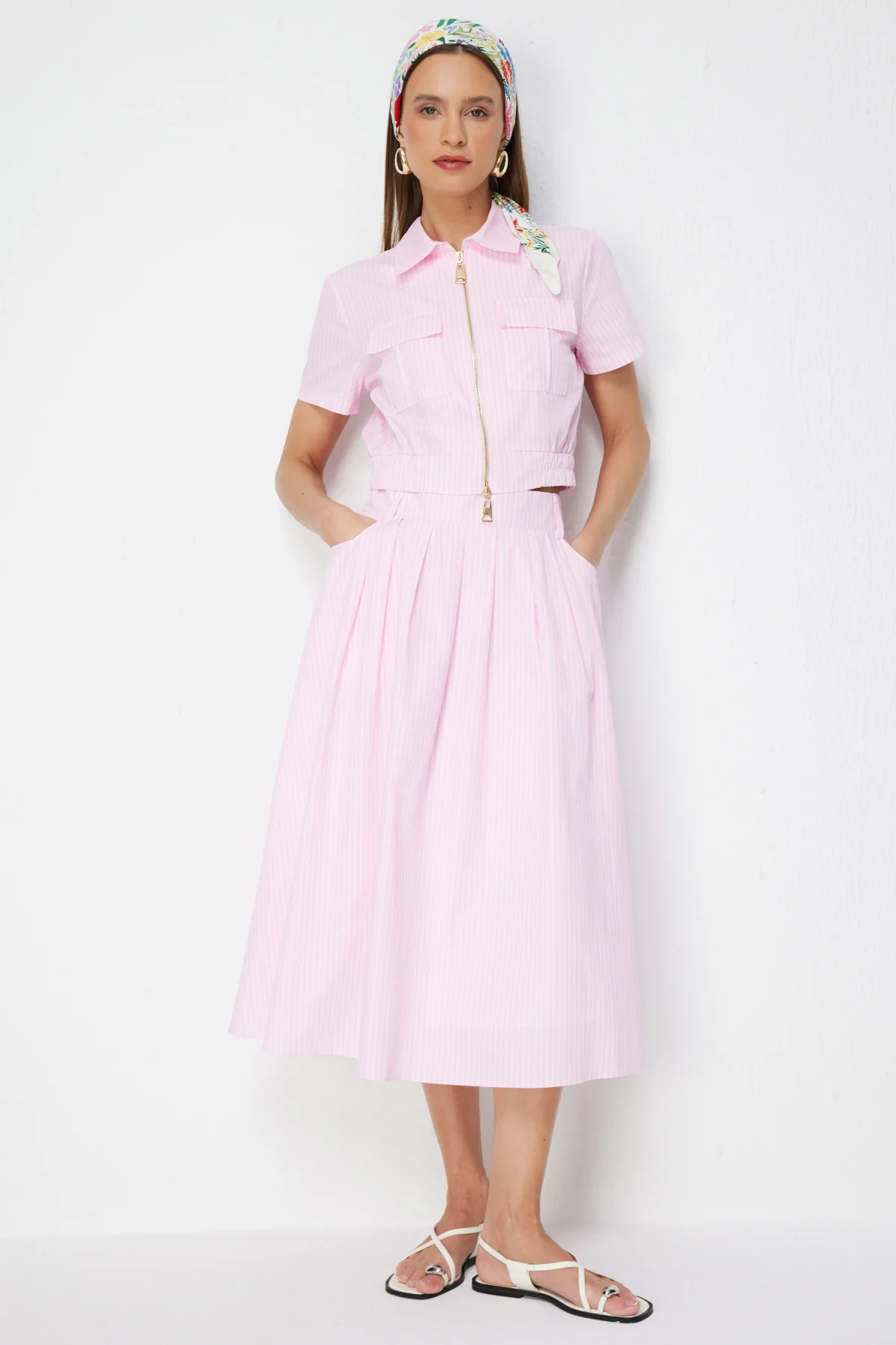 On Kadın-76423 Etek Pembe