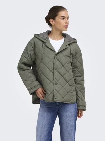Only Kadın 15366264 Onljulıet Quılted Hood Jacket Otw Olive
