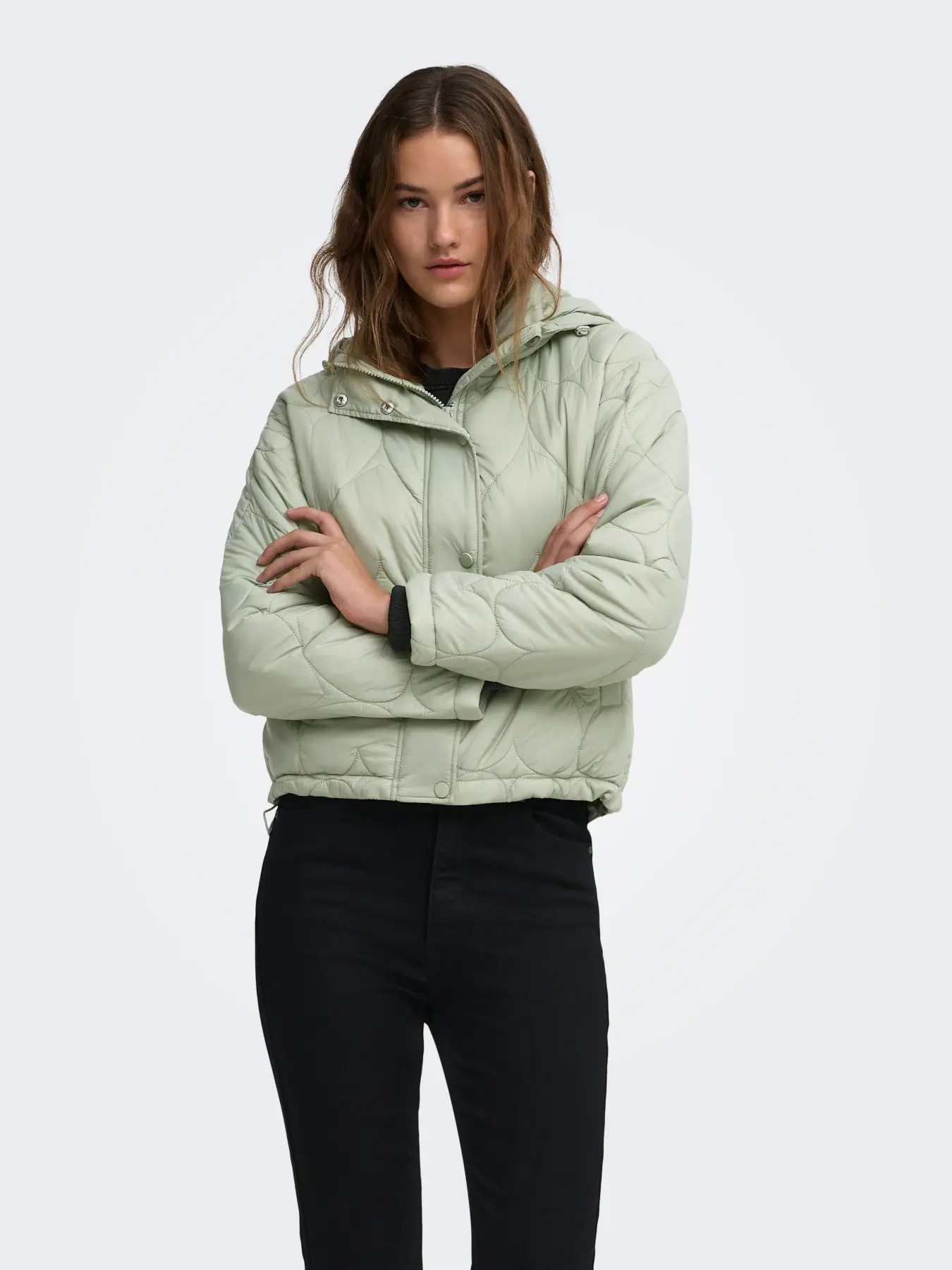 Only Kadın 15373691 Onltahia Lw Heart Hood Jacket Cc Otw Mint