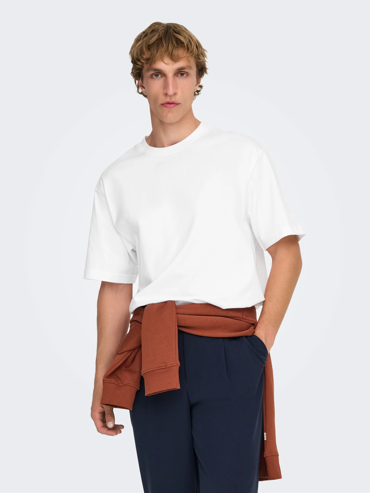 Only & Sons Erkek 22022532 Onsfred Lıfe Rlx Ss Tee Noos Beyaz