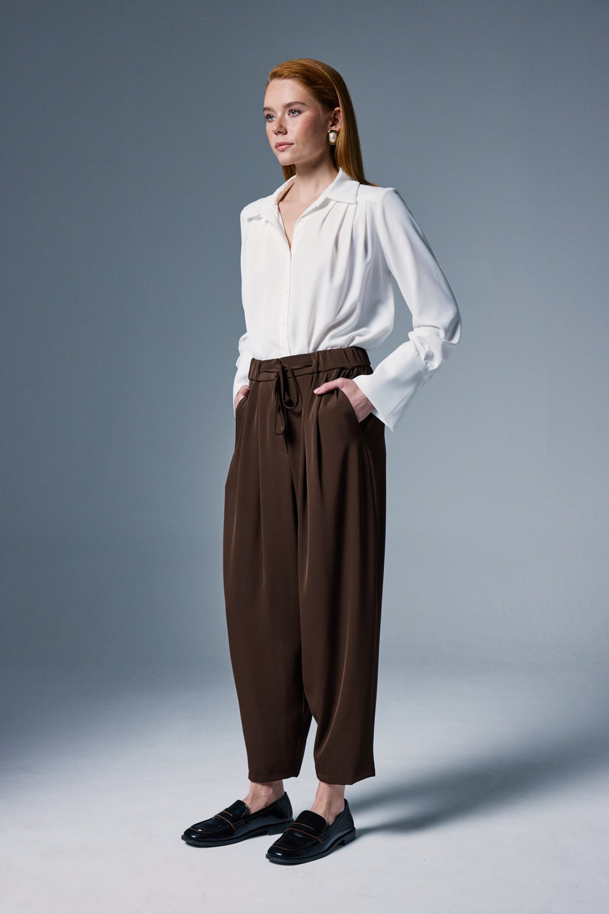 Sateen Kadın 26Y-2110-5086 Talia Pantolon Kahve