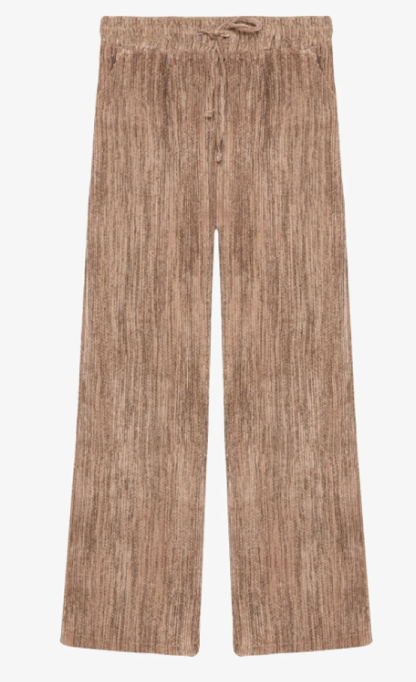 01183 İnce Fitilli Pantolon Karamel