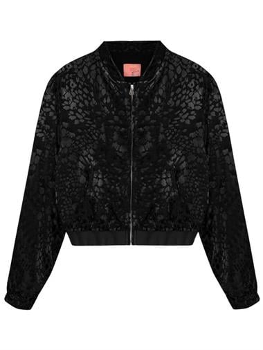 01029 Lastikli Leo Bomber Mont/Siyah/S