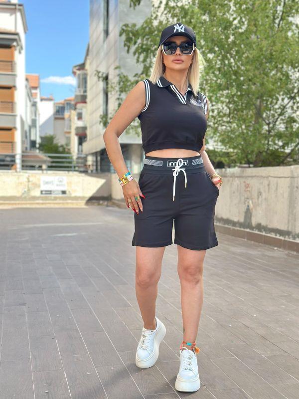 7333 Şortlu Min Takım Siyah