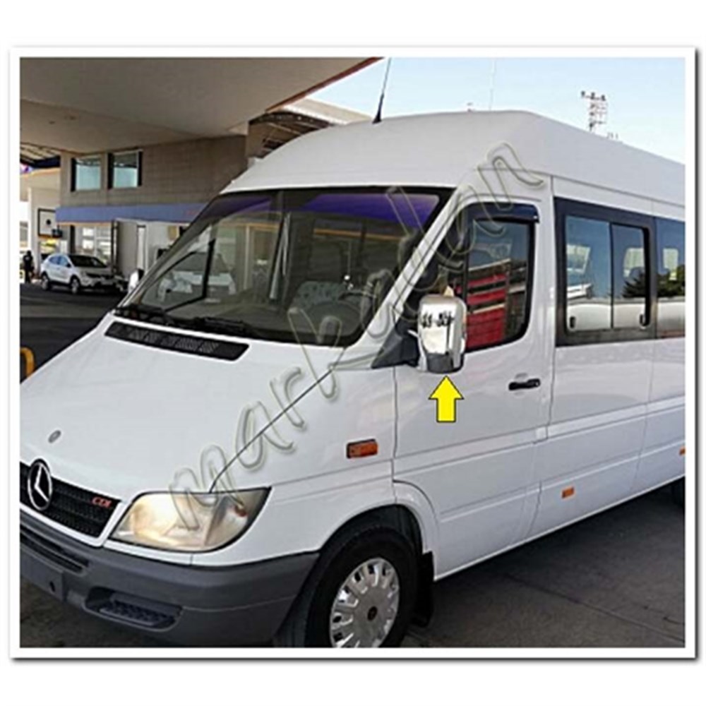 DB Chrome Mercedes Sprinter Krom Ayna Kapağı 2000-2006 2 Parça Abs Krom