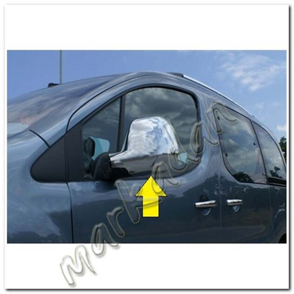 DB Chrome Peugeot Partner Tepee Krom Ayna Kapağı 2008-2011 2 Parça Abs Krom