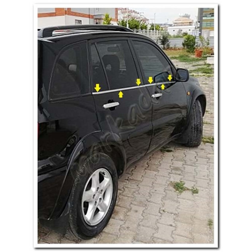 DB Chrome Toyota Rav 4 Cam Çıtası Nikelajı 2006-2012 4 Parça P.Çelik