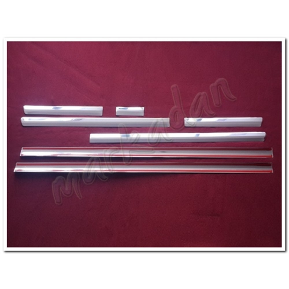 DB Chrome VW T5 Caravelle Uzun Şasi Çift Sürgülü Krom Yan Kapı Çıtası 2003-2014 7 Parça P.Çelik