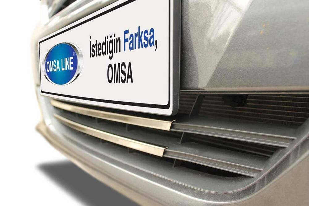 OMSA Ford Courier Krom Ön Tampon Çıtası 2 Parça 2014-2017 Arası