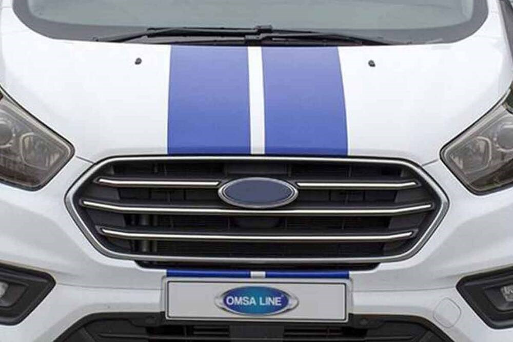 OMSA Ford Transit Tourneo Custom Krom Ön Panjur Çerçevesi 4 Parça 2018-2023 Arası
