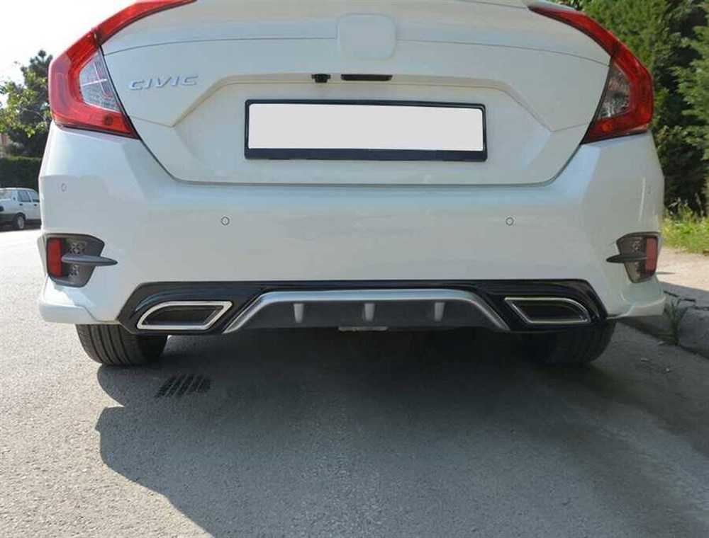 Honda Civic FC5 Arka Difüzör Çift Renk 2016-2021 Arası
