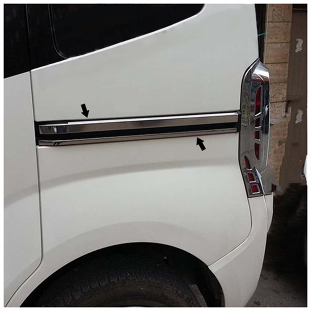 Markadan Citroen Nemo Krom Sürgülü Kapı Çıtası 2008 Sonrası 4 Parça Paslanmaz Çelik