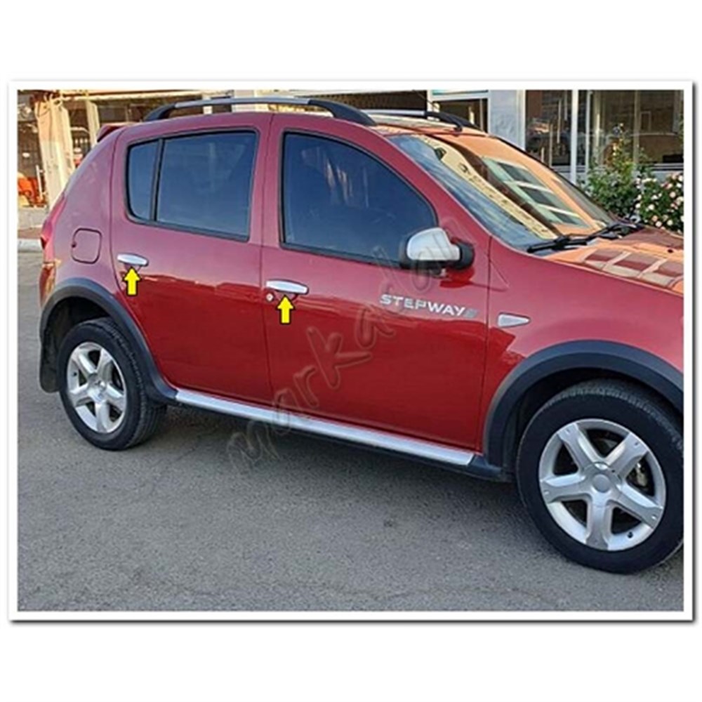 Markadan Dacia Sandero Krom Kapı Kolu 2008-2012 4 Kapı Paslanmaz Çelik