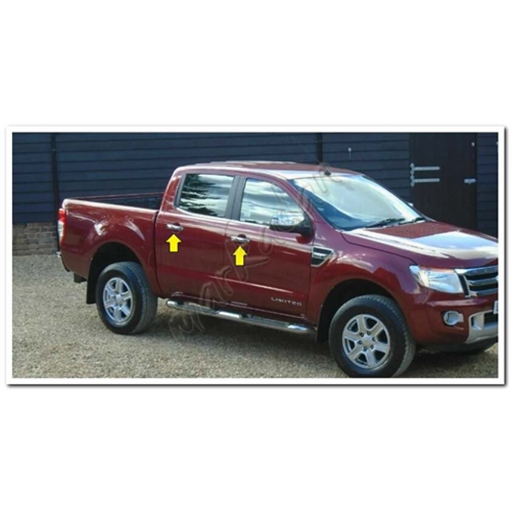 Markadan Ford Ranger Krom Kapı Kolu 2011-2015 4 Kapı Paslanmaz Çelik