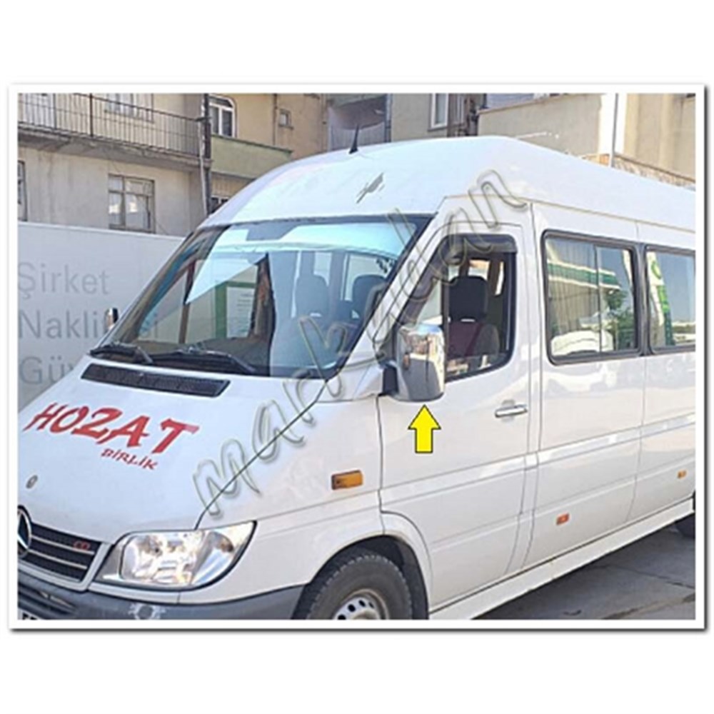 Markadan Mercedes Sprinter Krom Ayna Kapağı 2000-2006 2 Parça Abs Krom
