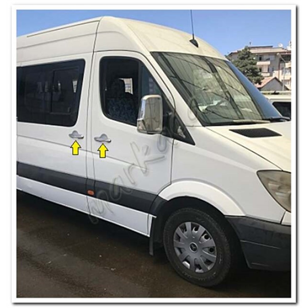 Markadan Mercedes Sprinter Krom Kapı Kolu 2006-2018 4 Kapı Paslanmaz Çelik