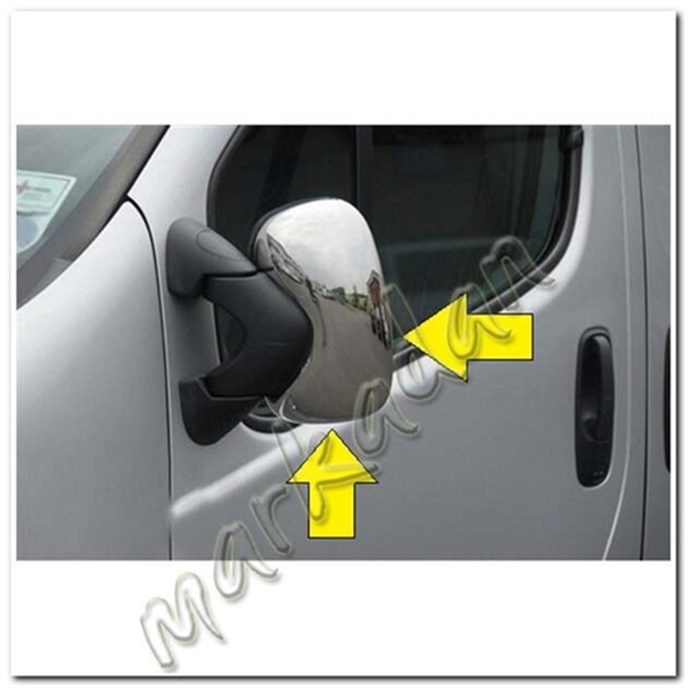 Markadan Opel Vivaro Krom Ayna Kapağı 2001-2010 2 Parça Abs Krom