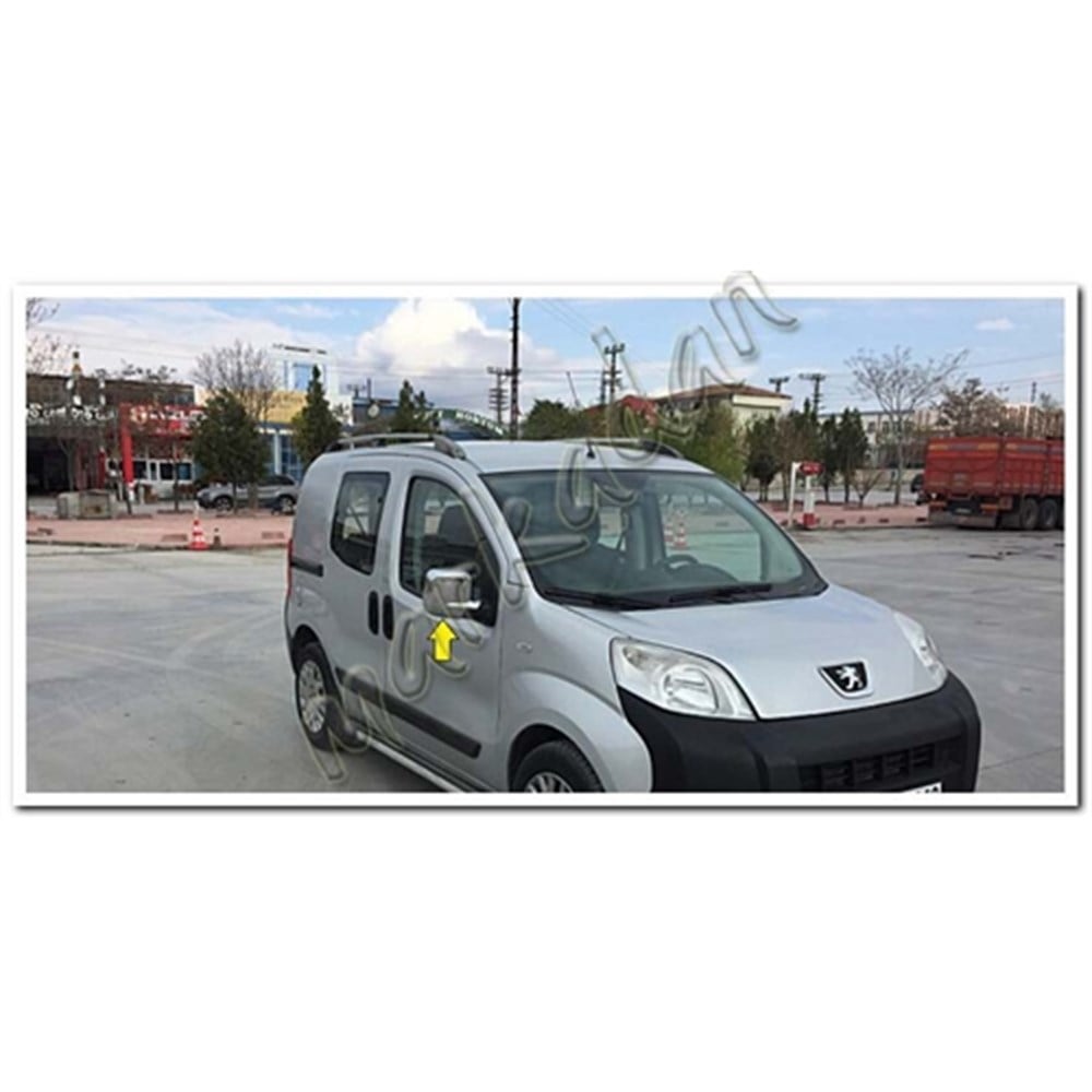 Markadan Peugeot Bipper Krom Ayna Kapağı 2008 Sonrası 2 Parça Abs Krom