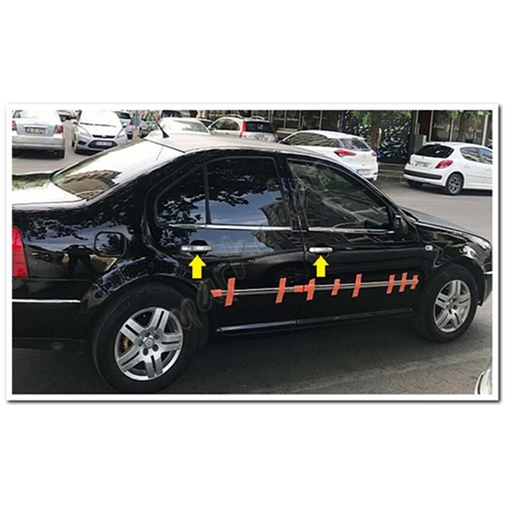 Markadan VW Bora Krom Kapı Kolu 1998-2004 4 Kapı Paslanmaz Çelik