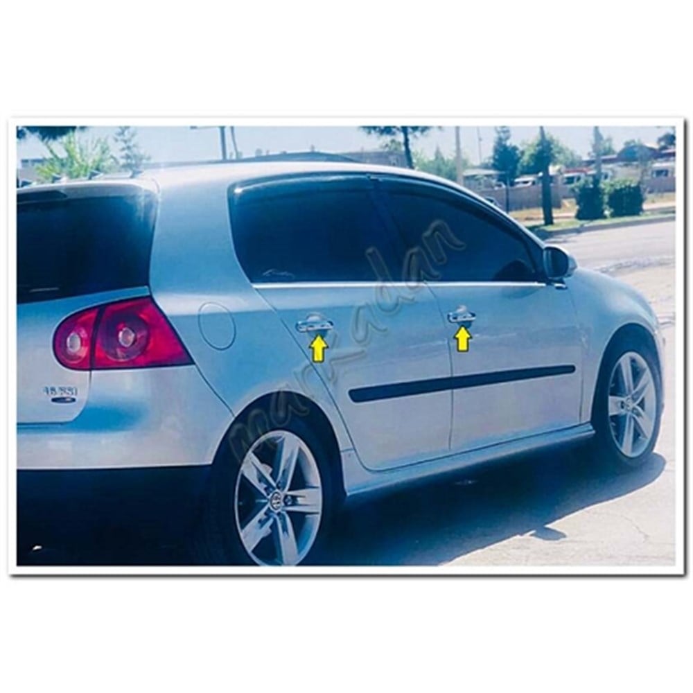 Markadan VW Golf 5 Krom Kapı Kolu 2004-2009 4 Kapı Paslanmaz Çelik