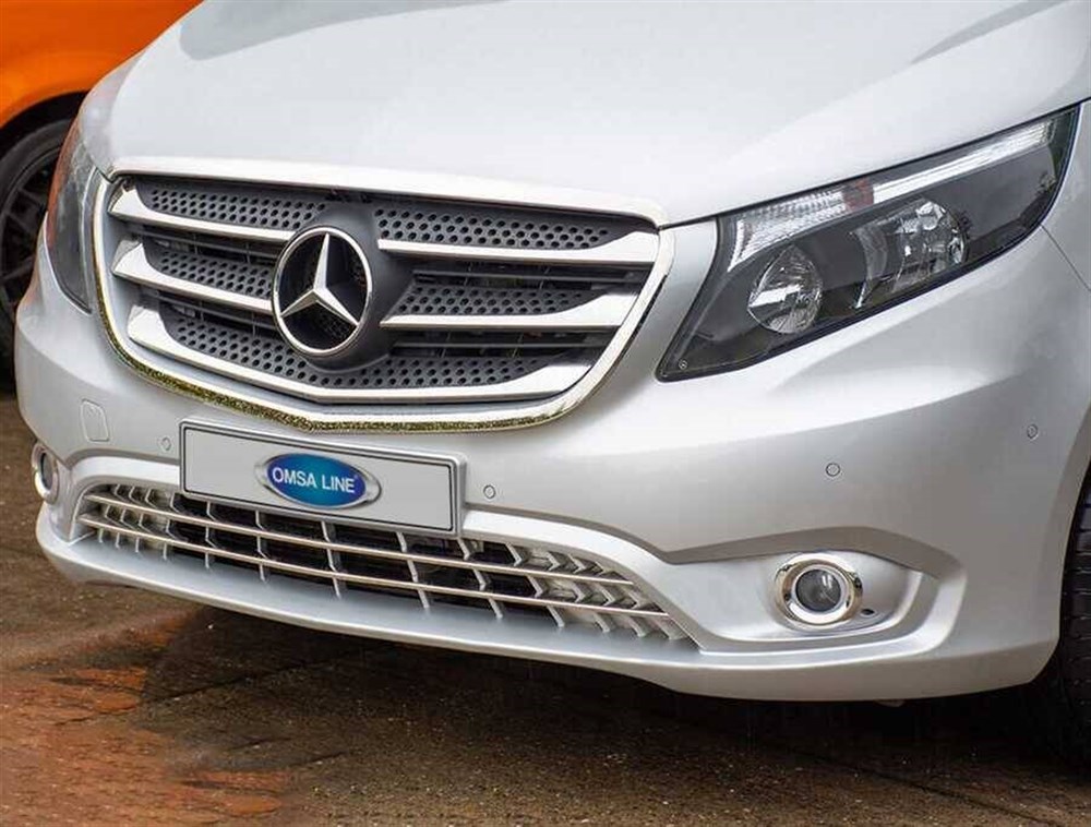 OMSA Mercedes Vito W447 Krom Ön Panjur Çercevesi 2 Parça 2014-2024 Arası