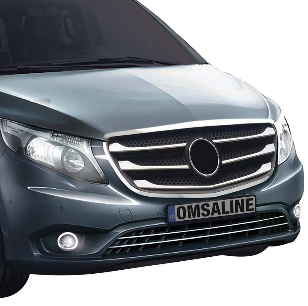 OMSA Mercedes Vito W447 Krom Ön Panjur Çercevesi 2 Parça 2014-2024 Arası