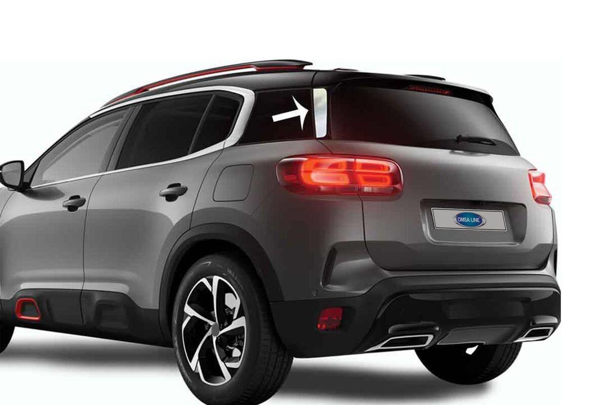 OMSA Citroen C5 Aircross Krom Spoiler Çıtası 2 Parça 2017-2024 Arası