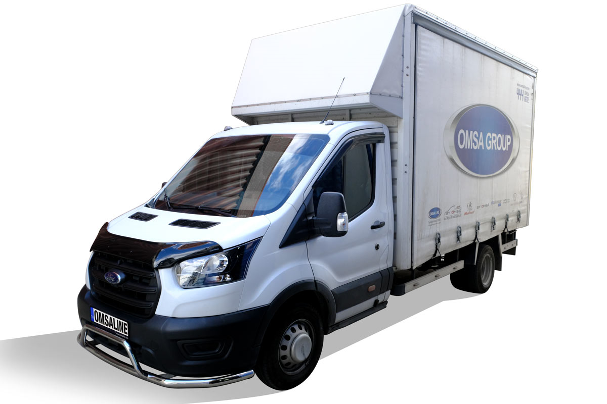 OMSA Ford Transit Ön Alt Koruma Sensörlü Çap:60-42 Krom 2019 ve Sonrası