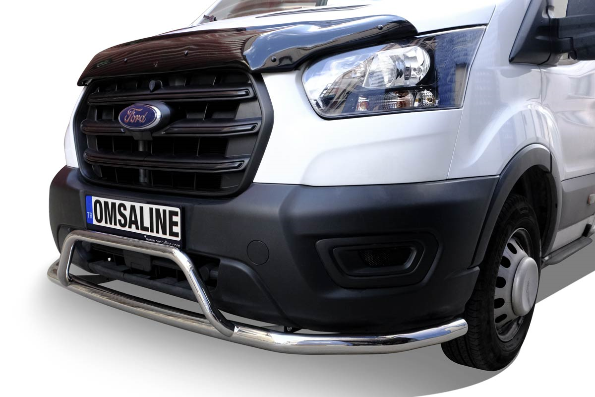 OMSA Ford Transit Ön Alt Koruma Sensörlü Çap:60-42 Krom 2019 ve Sonrası