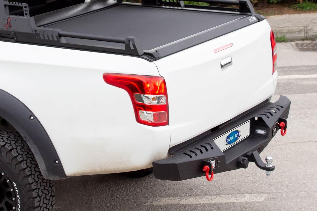 OMSA Mitsubishi L200 Dakar Çelik Arka Tampon Ledli Sensörlü-Sensörsüz 2015-2019 Arası