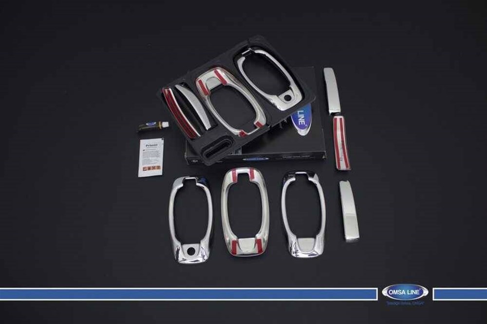 OMSA Peugeot Bipper Krom Kapı Kolu 5 Kapı Set 2008 ve Sonrası